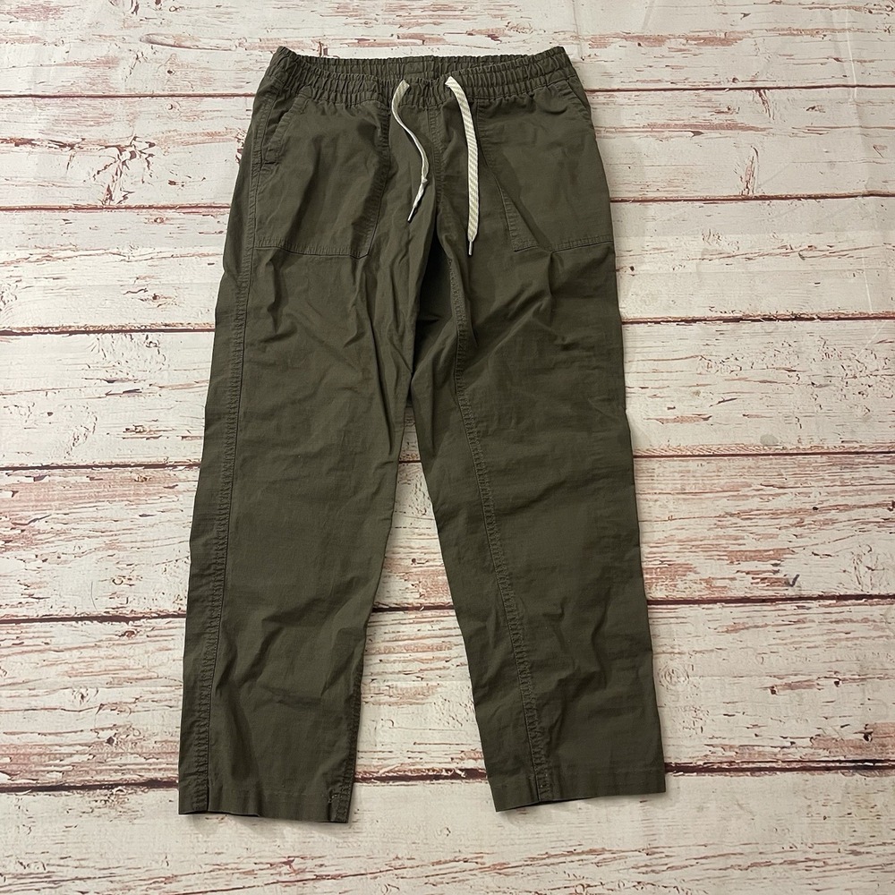 Vuori Pants Women's Green Ripstop DuraTerra Ankle Crop VW450 Size XS Inseam 24"